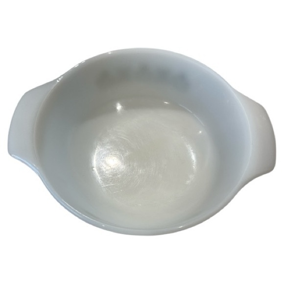 Vintage 70's Anchor Hocking Fire King Meadow Green Pattern 1 Quart Round Dish - Picture 4 of 8